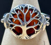 Anillos de plata de ley y ámbar báltico