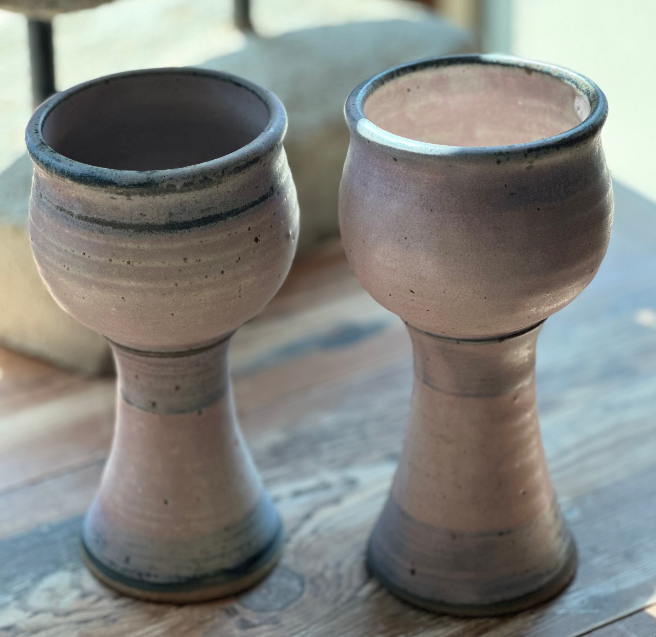Purple Pottery Goblet