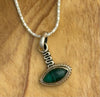 Sterling Silver Snake Eye & Crystal 18” Necklace