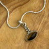 Sterling Silver Snake Eye & Crystal 18” Necklace