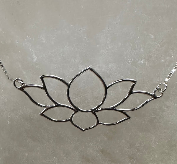 Lotus Sterling Silver Necklace