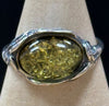 Anillos de plata de ley y ámbar báltico