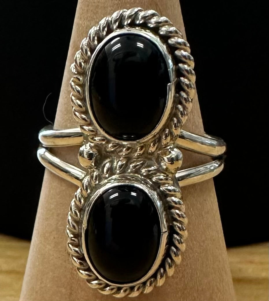 Jaderva Frank Black Onyx & Sterling Silver Size 6