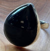 Black Agate Sterling Silver Rings