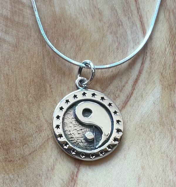 Yin yang Sterling Silver 18” Necklace