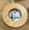 Base de luz tallada en madera de loto
