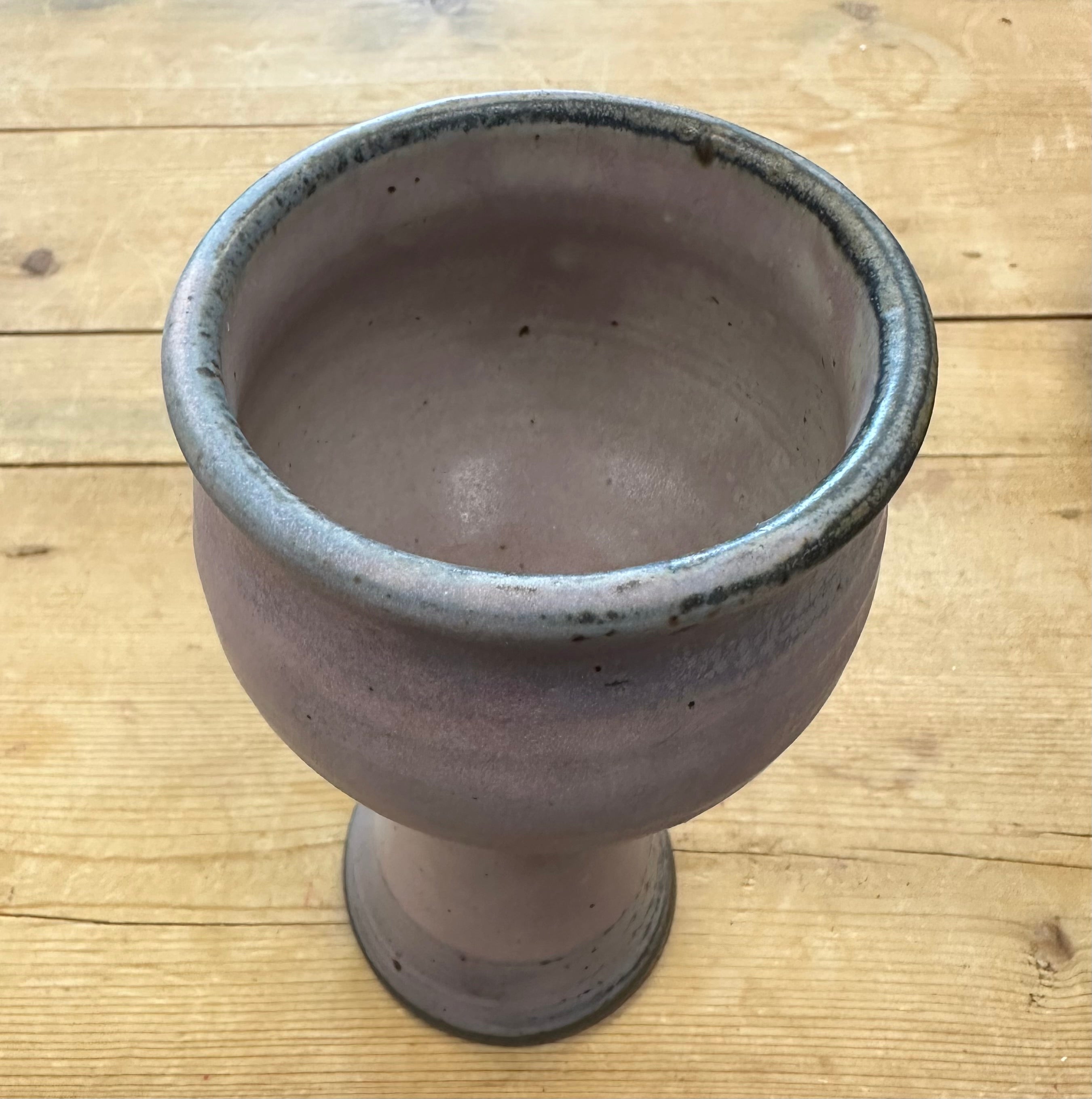 Purple Pottery Goblet