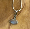 Sterling Silver Snake Eye & Crystal 18” Necklace