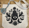 Bolsa de mano Hamsa y Luna de comercio justo