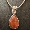 Collar de plata de ley de 18" con piedra solar