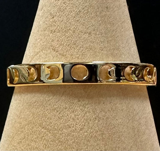 Moon Phase 18k Gold Plated over Sterling Silver Ring