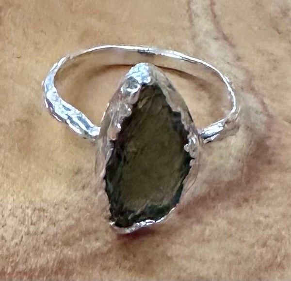 Moldavite & Sterling Silver