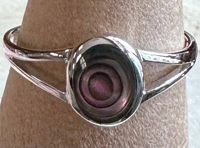 Anillo de plata de ley .925 con abulón