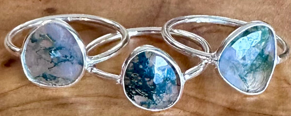 Moss Agate & Sterling Silver