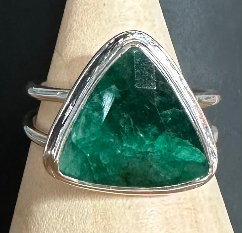 Emerald & Sterling Silver Rings