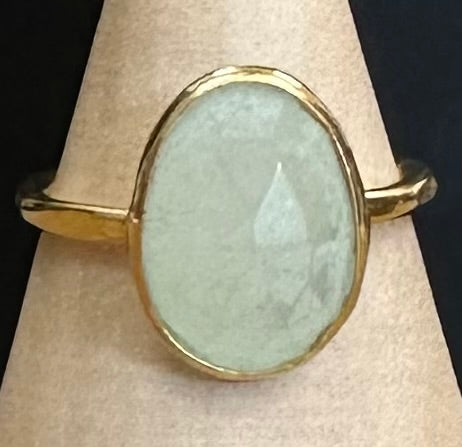 Chalcedony 14K Gold plated over Sterling Silver