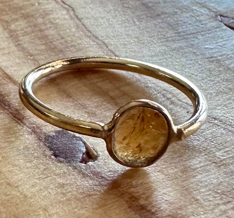 Tangerine Quartz & 18k Gold Plated