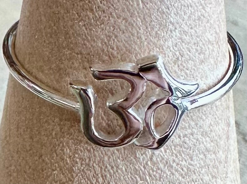 Om Symbol Sterling Silver Ring