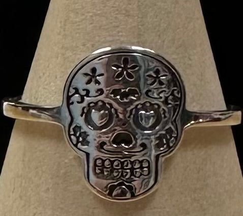 Sugar Skull Sterling Silver .925 Ring