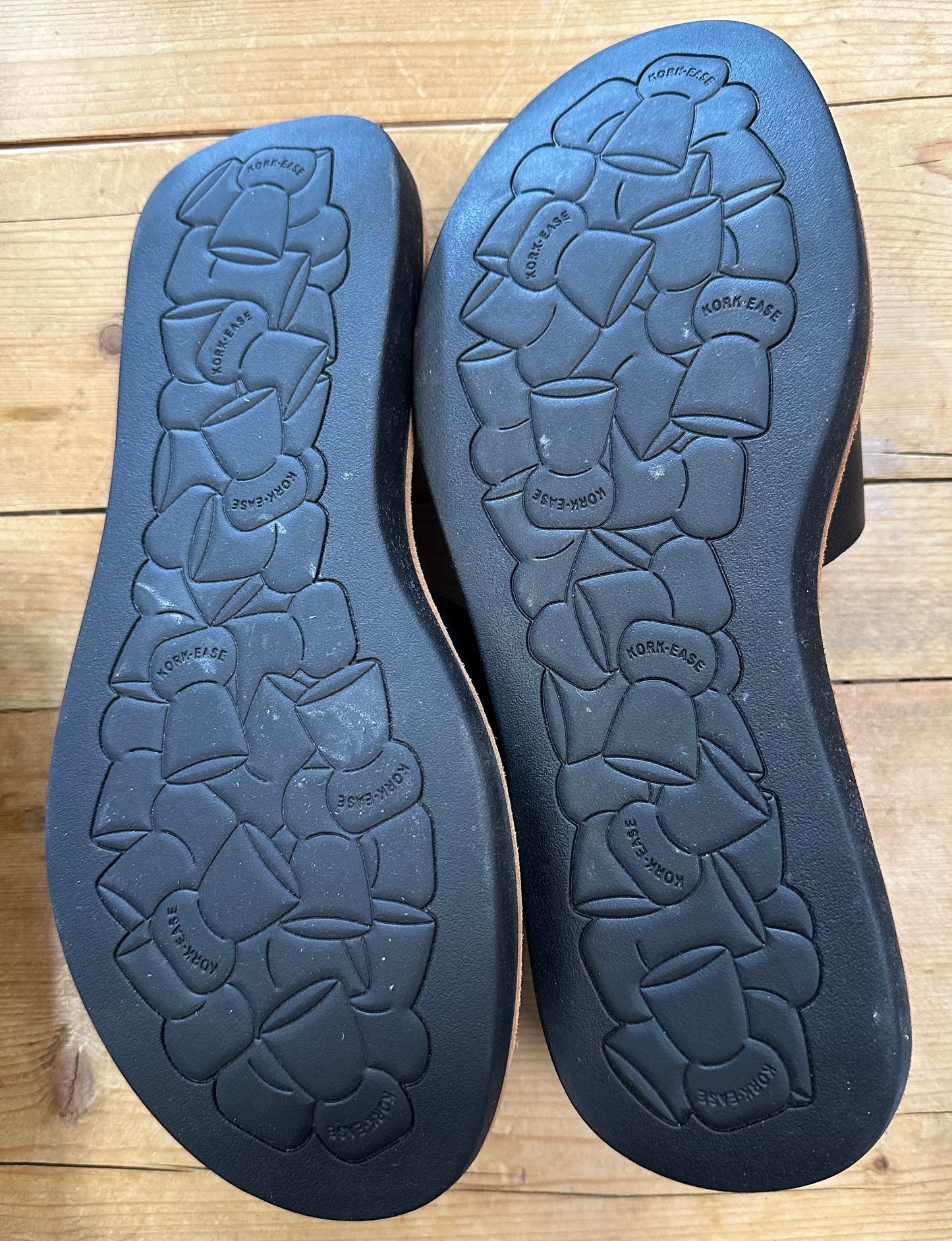 Kork-Ease Black Leather Sandals