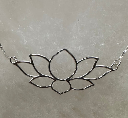 Lotus Sterling Silver Necklace