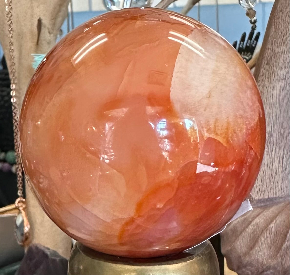 Carnelian Crystal Spheres