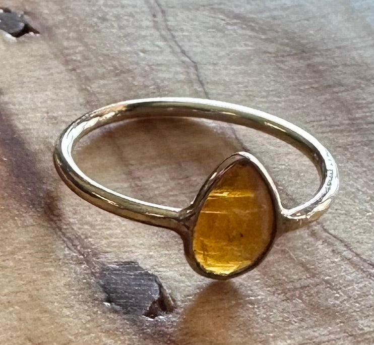 Tangerine Quartz & 18k Gold Plated