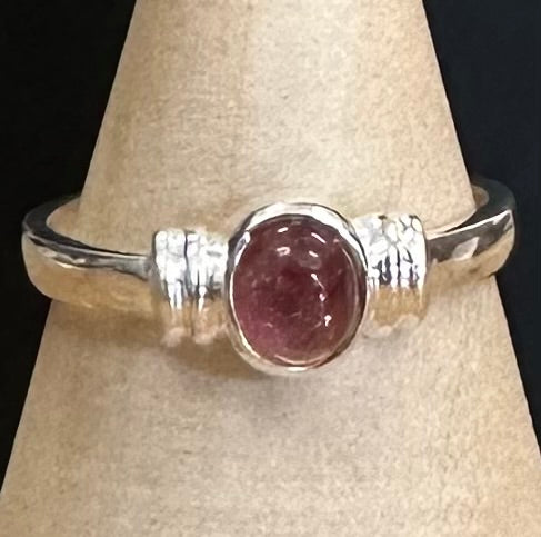 Pink Tourmaline Sterling Silver Ring