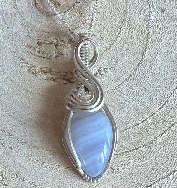Blue Lace Agate & Sterling Silver