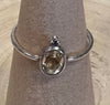 Anillo de citrino y plata de ley