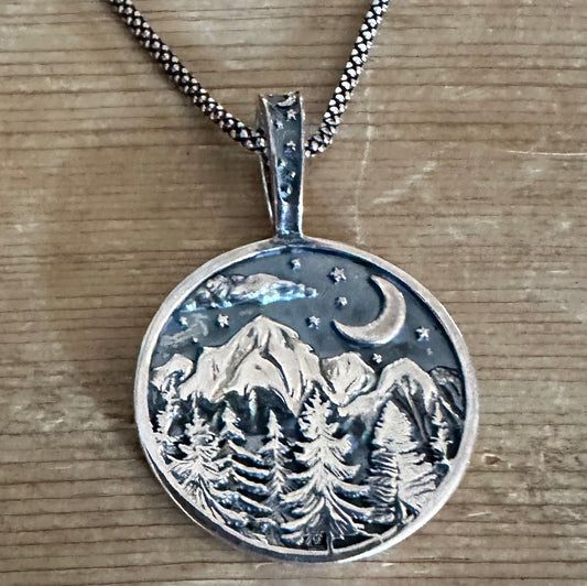 Moon Forest Sterling Silver Necklace