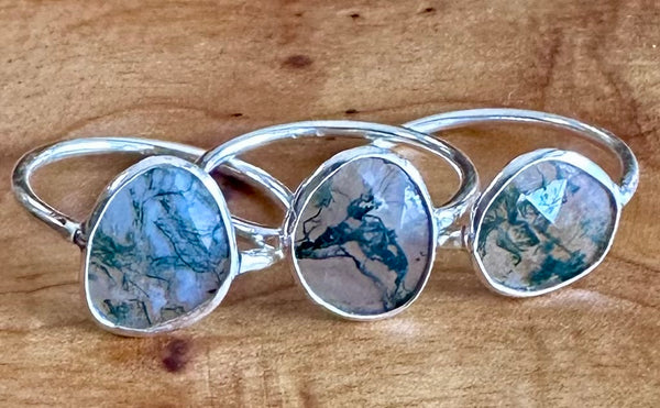 Moss Agate & Sterling Silver