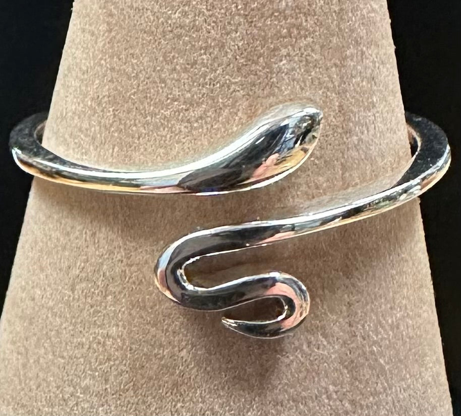 Snake Slithering Sterling Silver Ring