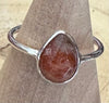 Collar de plata de ley de 18" con piedra solar