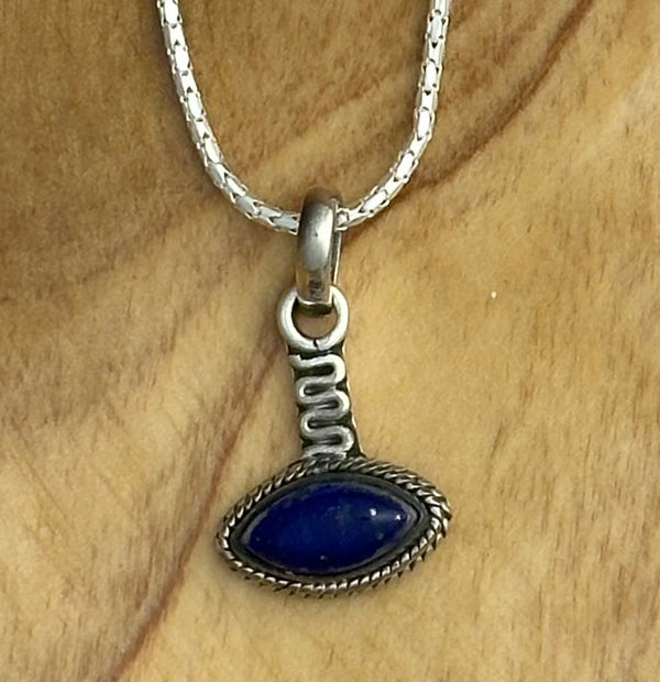 Sterling Silver Snake Eye & Crystal 18” Necklace