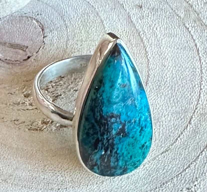 Chrysocolla Sterling Silver Rings