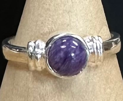 Charoite Sterling Silver Rings