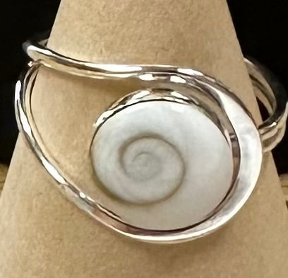 Eye of Shiva Raised Sterling Silver Ring