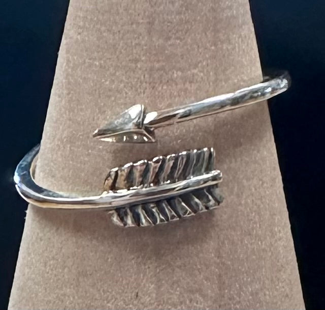 Arrow Sterling Silver Adjustable Ring