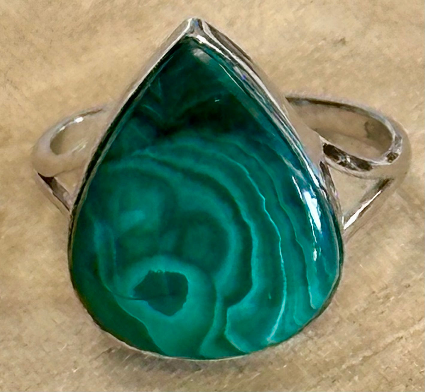 Malachite & Sterling Silver Ring