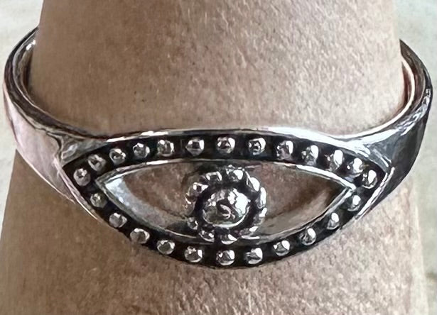 Evil Eye Sterling Silver Ring