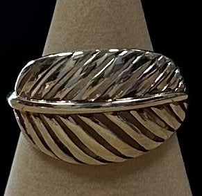 Anillo de plata de ley 925 con forma de hoja atrevida
