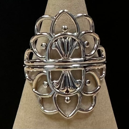 Lotus Mandala Sterling Silver .925 Ring