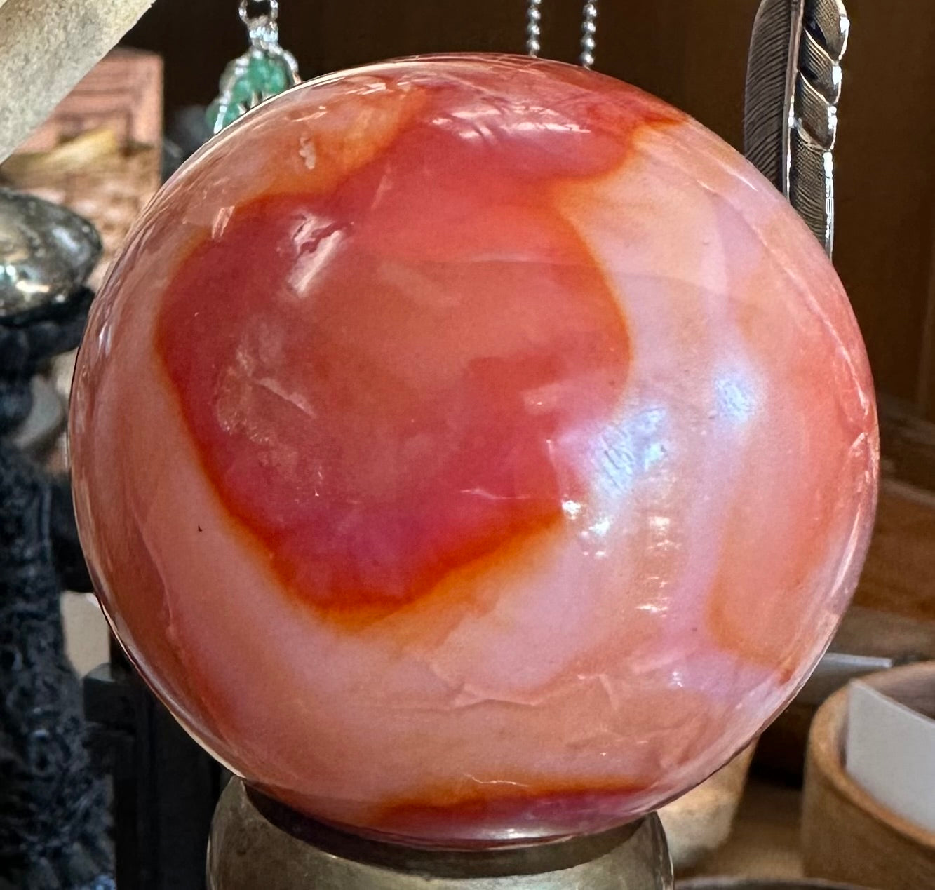 Carnelian Crystal Spheres