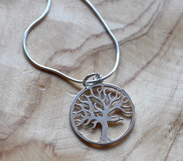 Sterling Silver Tree of Life Pendant & 18” Necklace