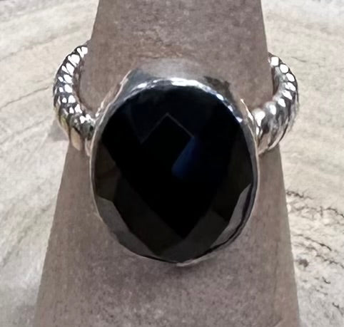 Onyx & Sterling Silver Ring
