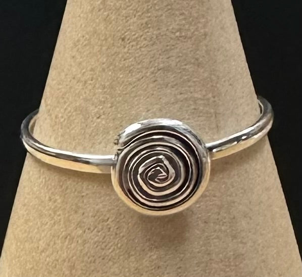 Spiral Dainty Sterling Silver Ring