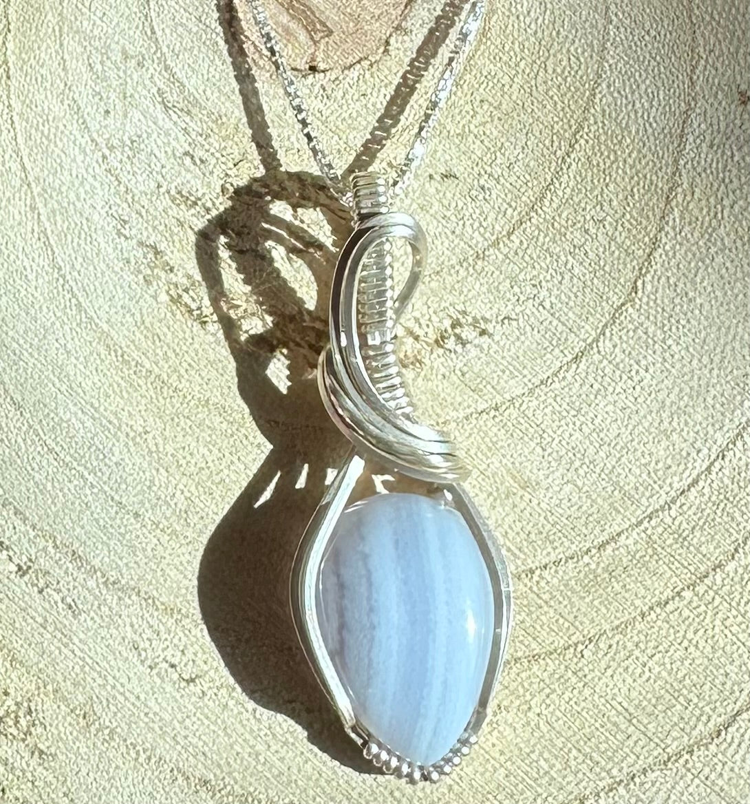 Blue Lace Agate & Sterling Silver