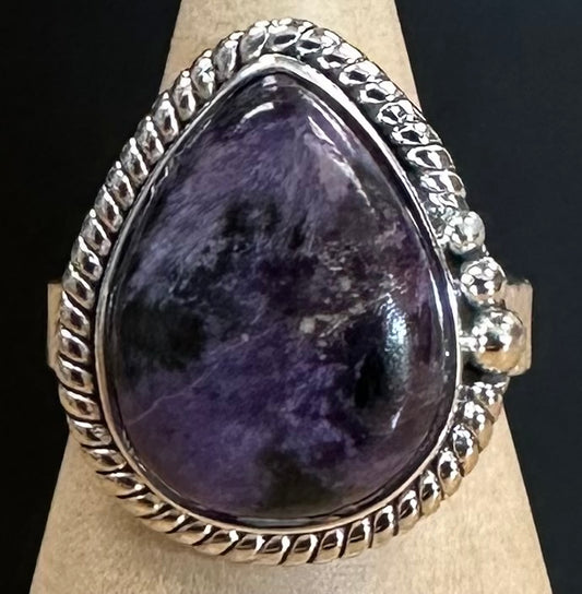 Charoite Sterling Silver Rings