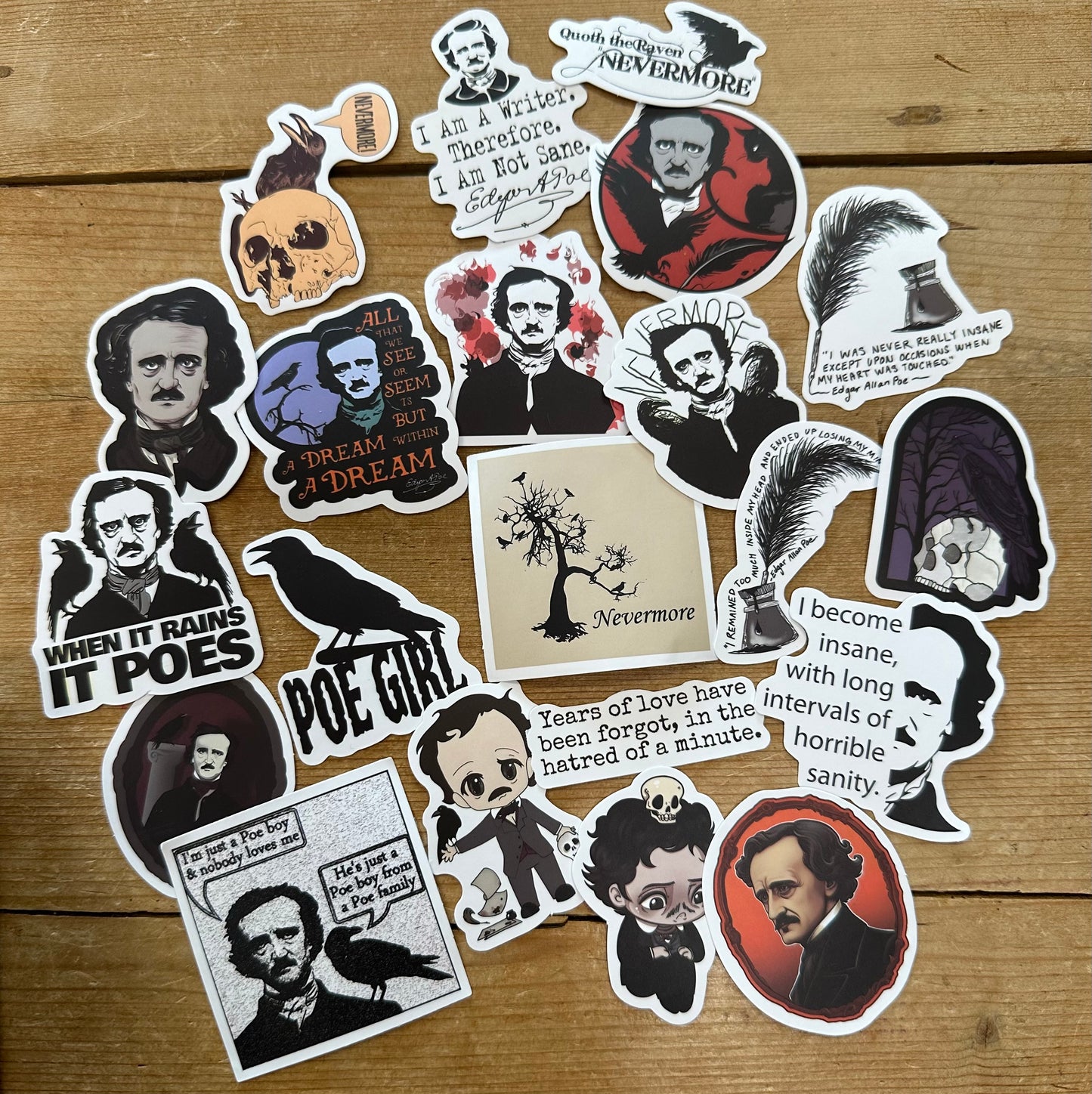 Edgar Allen Poe Stickers